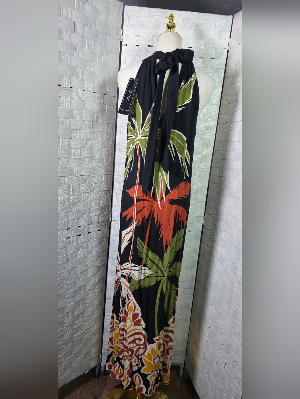 MSK - Tropical Print Maxi Dress - Picture 4 of 8